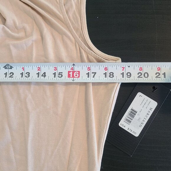 Marciano Guess Marcel Top Sleeveless Shirt NEW Minimalist Quiet Luxury Basic Lg - Picture 5 of 8